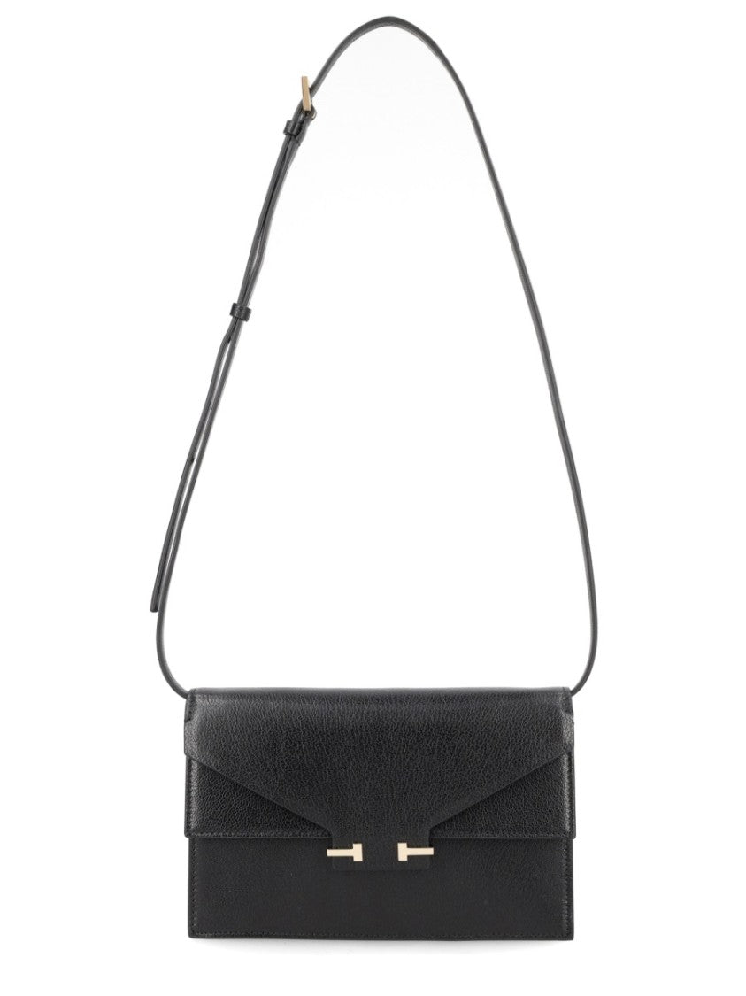 Tom Ford Supple Grain Textured Minimalist Flap Shoulder Bag