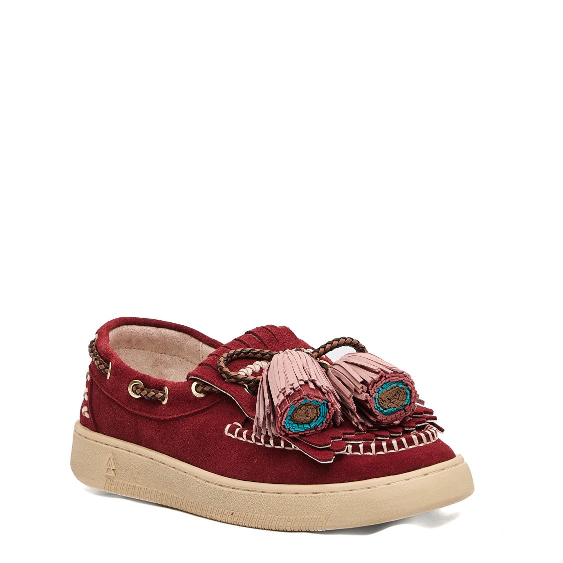 Elena Iachi Red Suede Moccasin