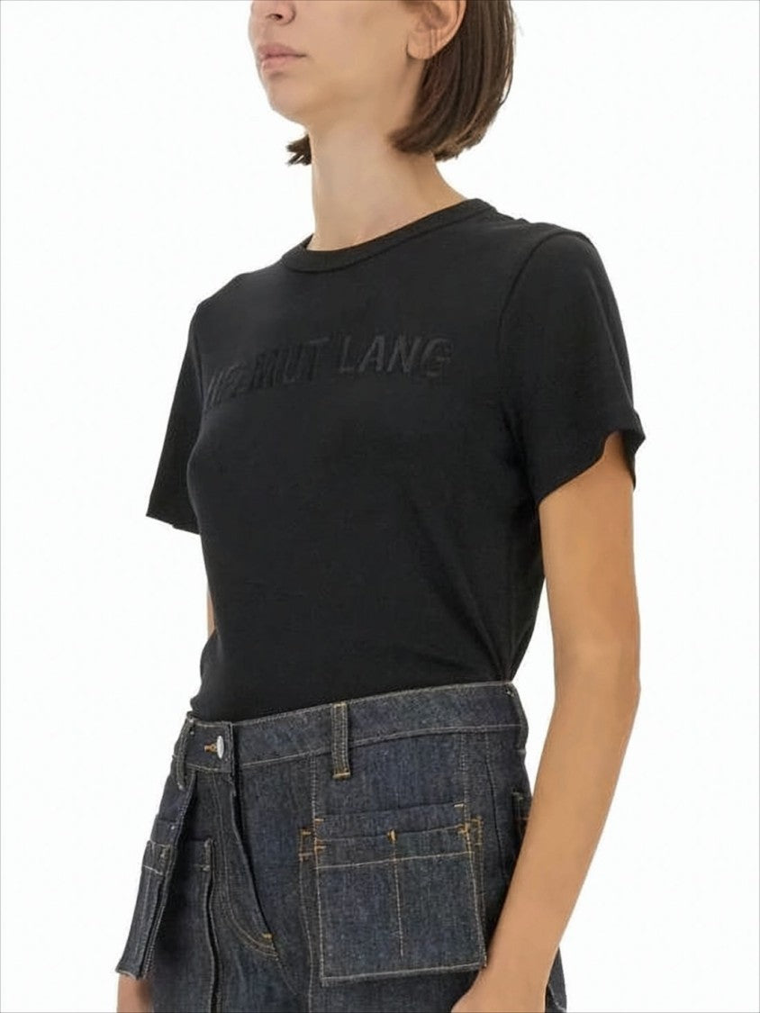 Helmut Lang Fitted Short-Sleeve Helmut Lang T-Shirt With Embossed Logo