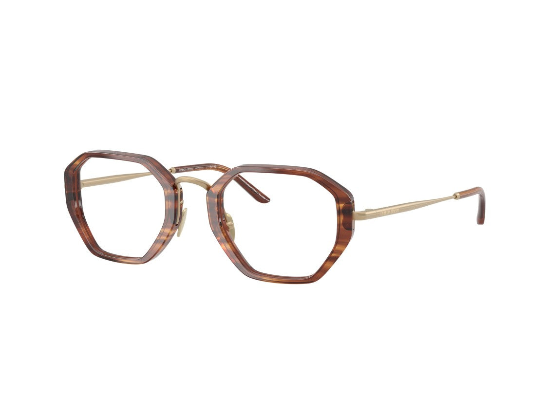 Giorgio Armani Gold 0Ar7282 Tortoiseshell Geometric Eyeglasses