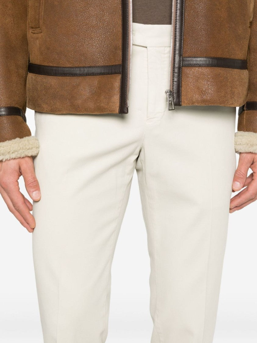 Pt Torino Flat Front Trousers With Button Fly