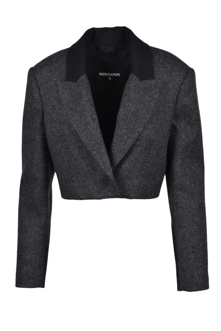 Patrizia Pepe Bolero Jacket - Grey
