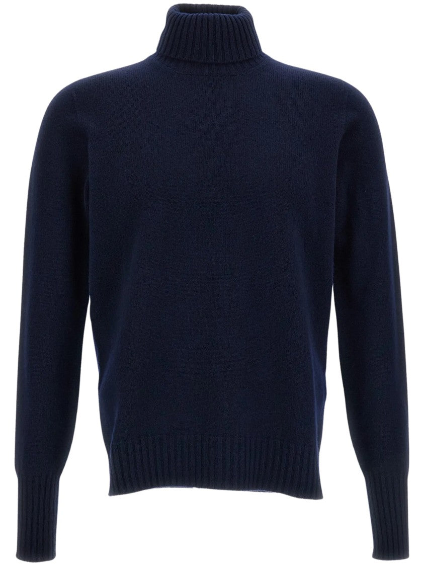 Drumohr Fine-Knit Turtleneck Sweater With Ribbed Details