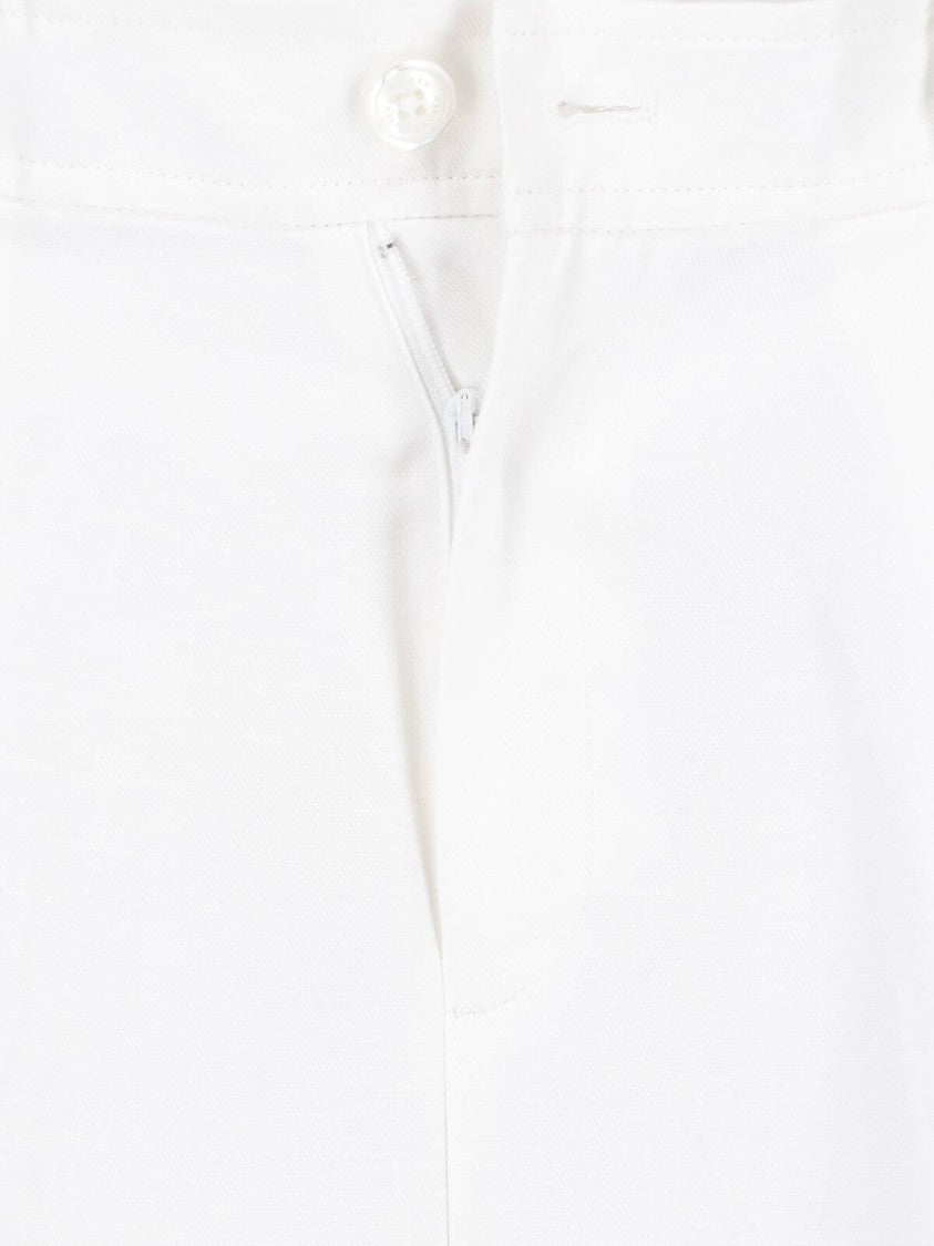 Polo Ralph Lauren White Tailored High-Waisted Straight-Leg Trousers