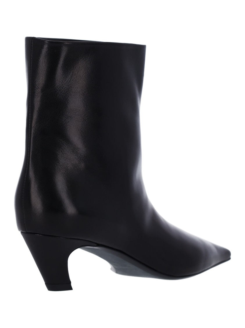 Khaite Black Arizona Pointed Leather Boots