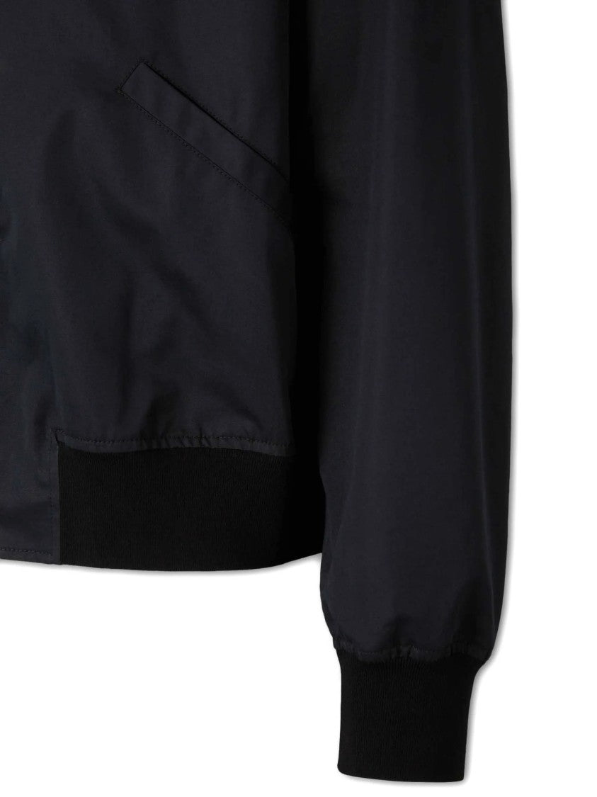 Jil Sander Black Sleek Minimalist Bomber Jacket