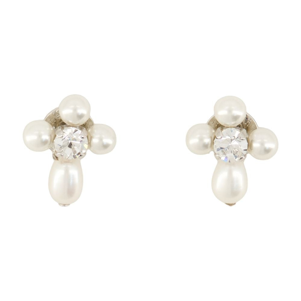 Simone Rocha Floral-Inspired Pearl And Crystal Earrings