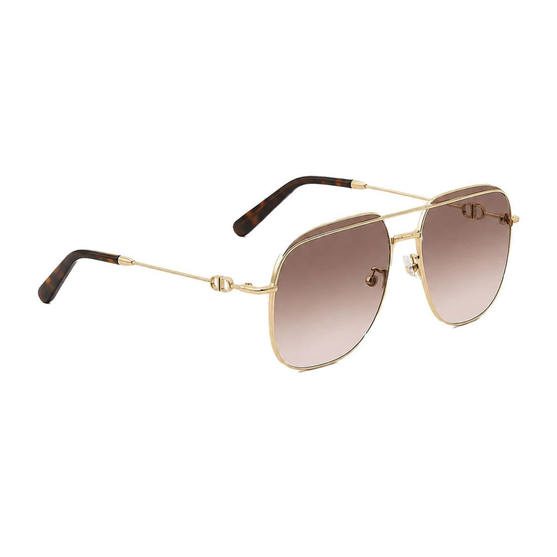 Dior Brown Petit Cd Metal Refined Sunglasses