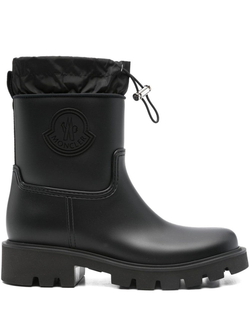 Moncler Matte Black Pvc Ankle Boots
