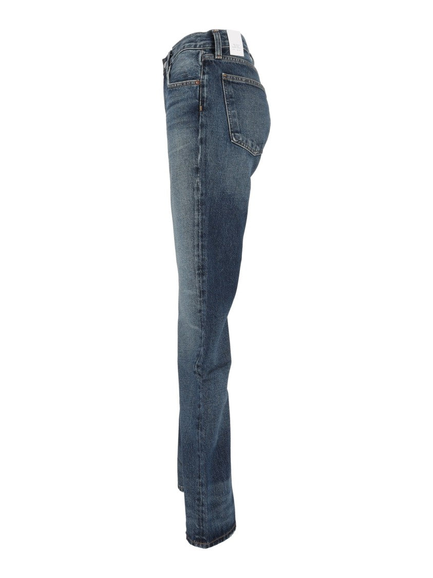 Agolde Mid-Rise Regenerative Cotton Flared Jeans