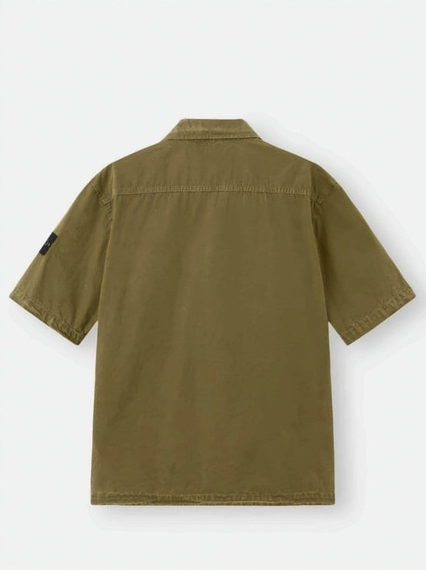 Stone Island Boxy Brown Short-Sleeve Shirt