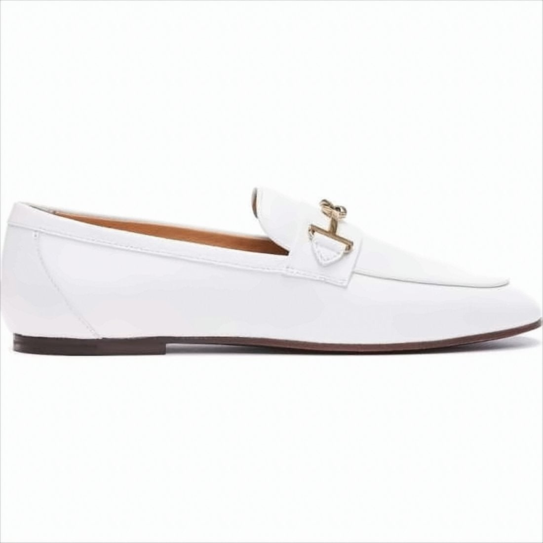 Tod's Sleek Leather Loafers With Gold-Tone Bit Detail