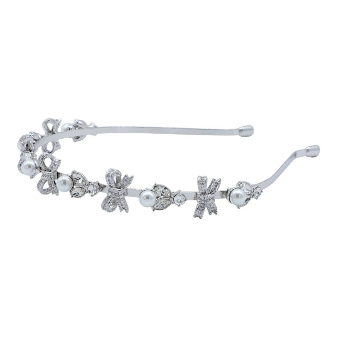 Self-Portrait Silver-Tone Headband With Bow-Shaped Embellishments