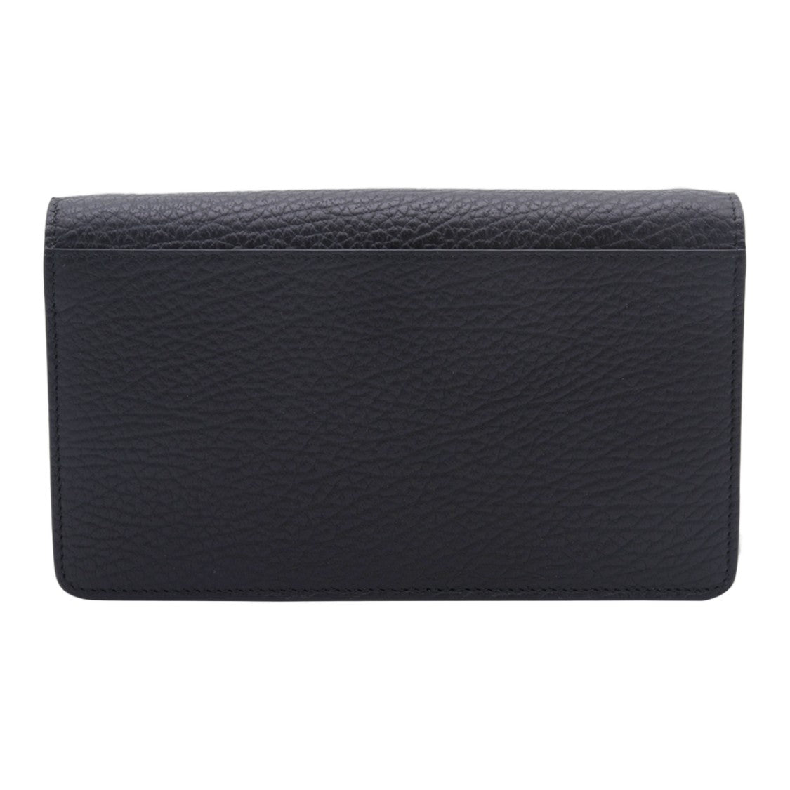 Maison Margiela Rectangular Black Leather Bag With Flap Closure
