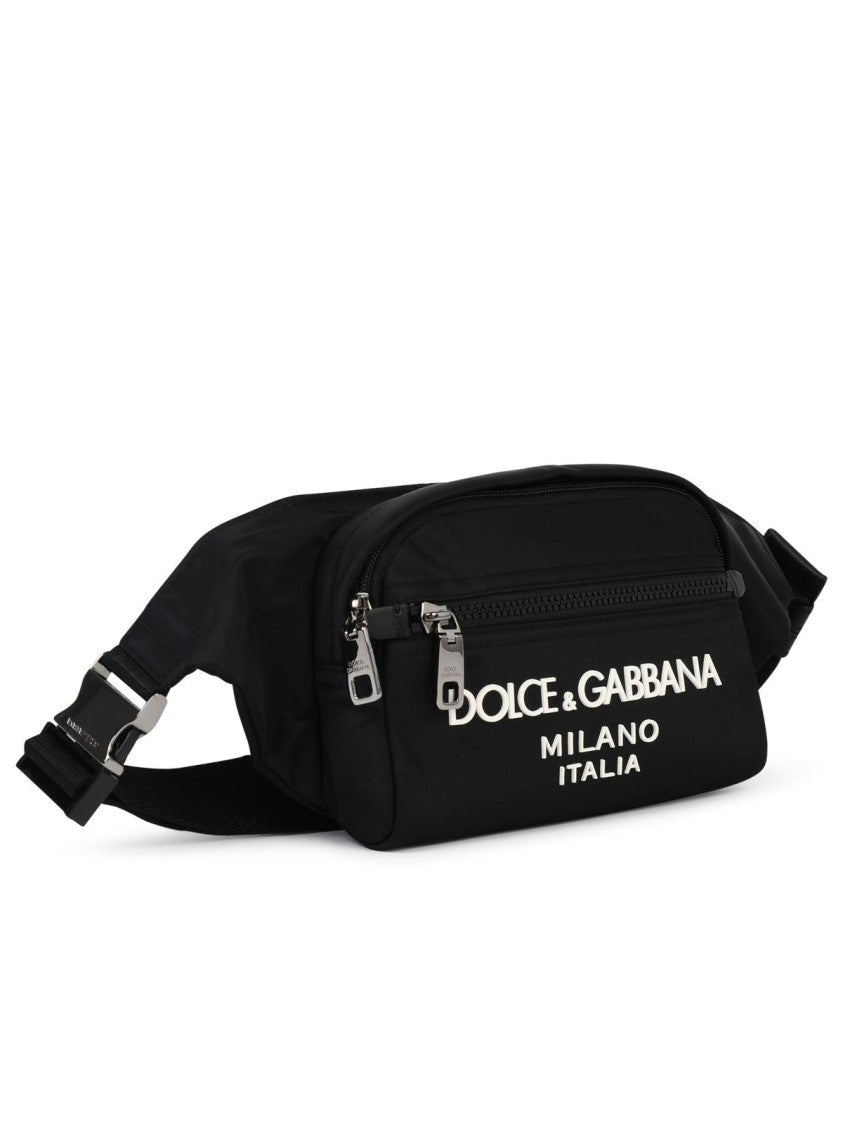 Dolce & Gabbana Black Nylon Belt Bag