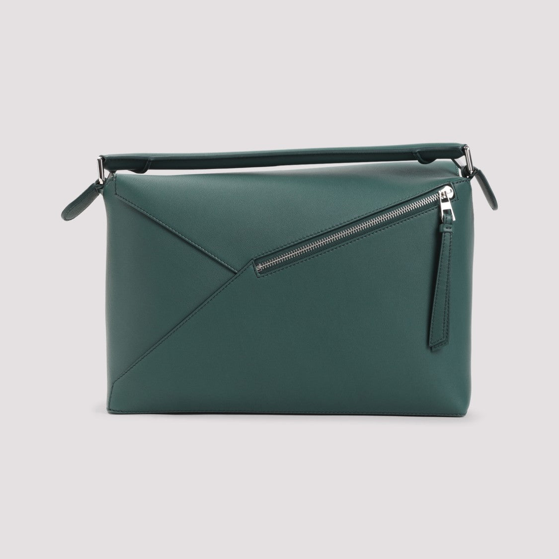 Loewe Geometric Design Green Calfskin Shoulder Bag