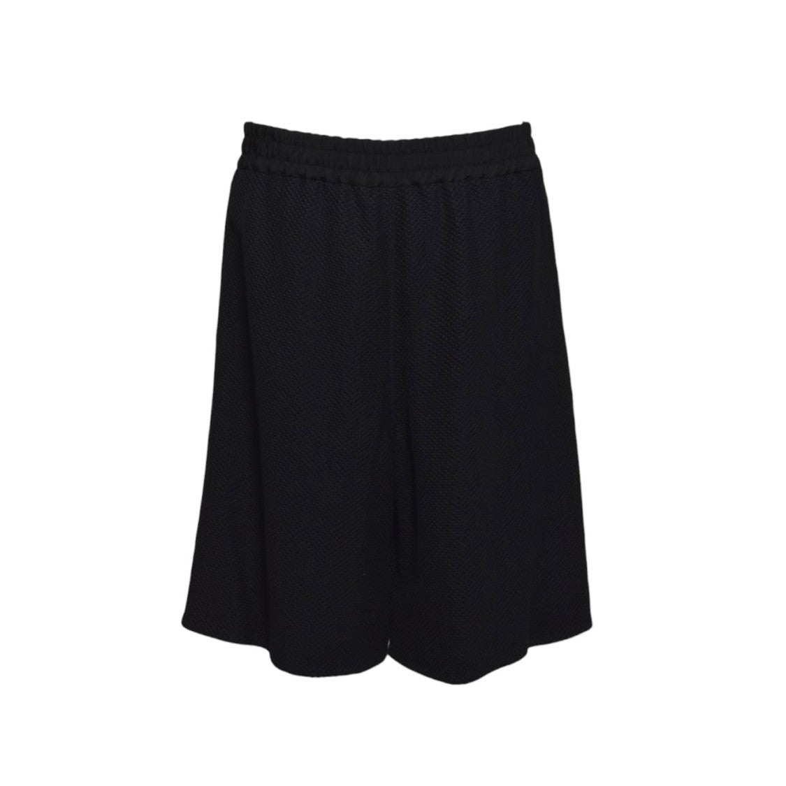Jil Sander Black Cotton Textured Bermuda Shorts
