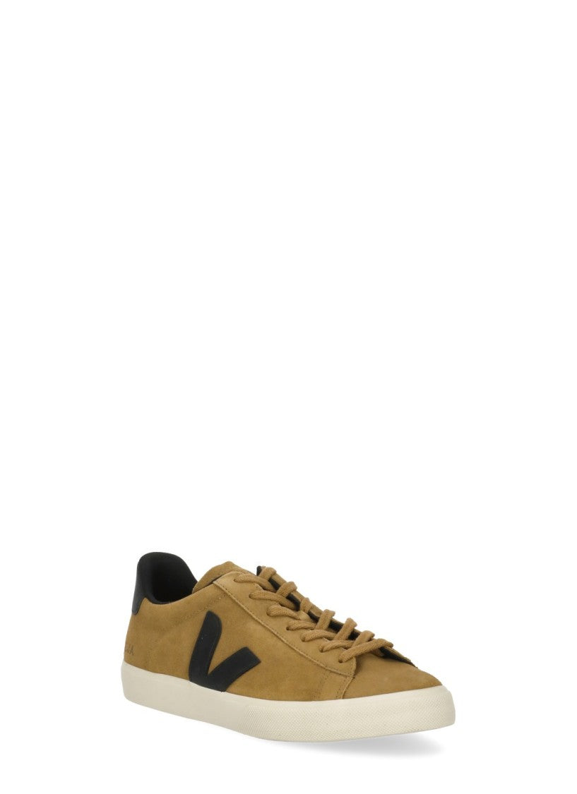 Veja Brown Suede Iconic Black Accent Sneakers