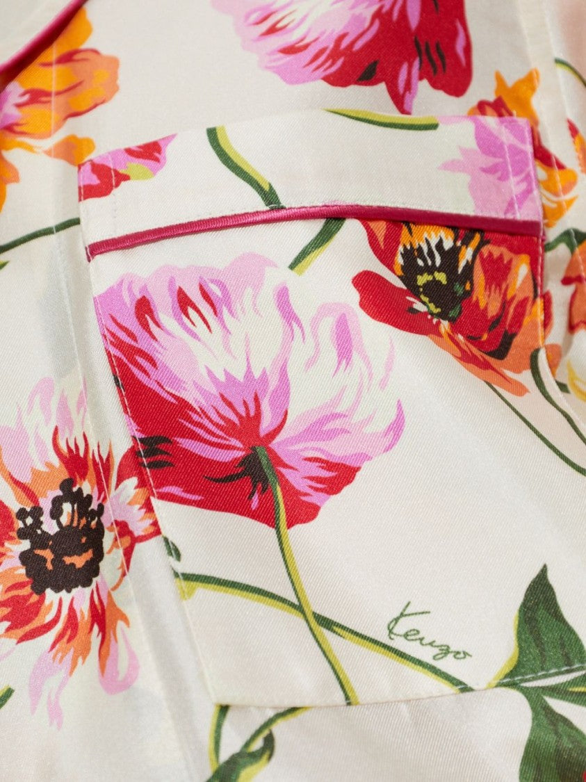 Kenzo Vibrant Floral Print Relaxed Fit Kenzo Shirt