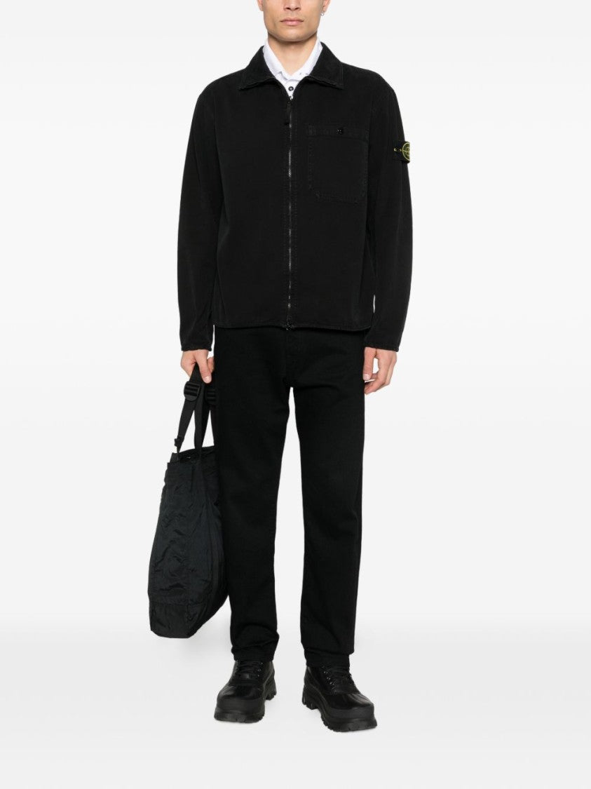 Stone Island Comfort Fit Black Casual Shirt