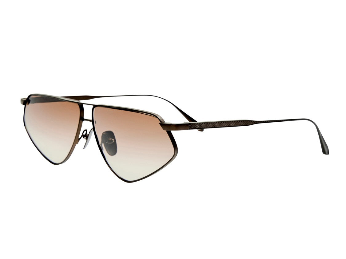 Linda Farrow Lfl1702 Gradient Titanium Aviator Sunglasses