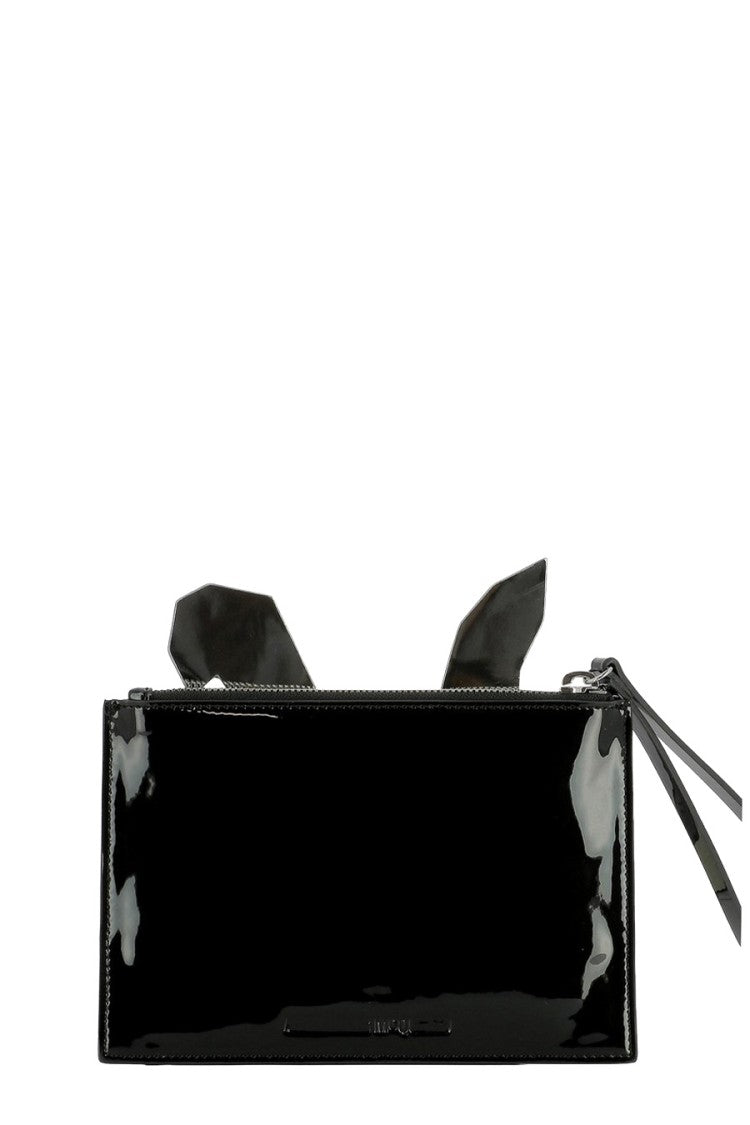 Mcq By Alexander Mcqueen Black Polyurethane Metallic-Graphic Clutch