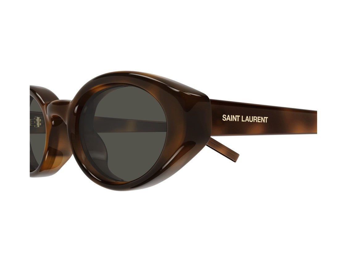 Saint Laurent Sl 567 Plump Oversized Round Tortoiseshell Sunglasses