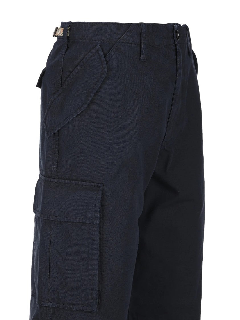 Burberry Wide-Leg Cargo Pants With Flap Pockets