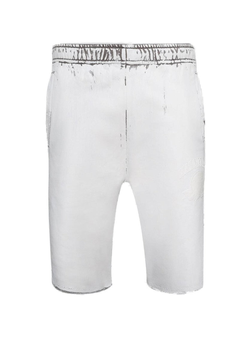 Mm6 By Maison Margiela Relaxed Fit Taupe Shorts With Elasticated Waistband