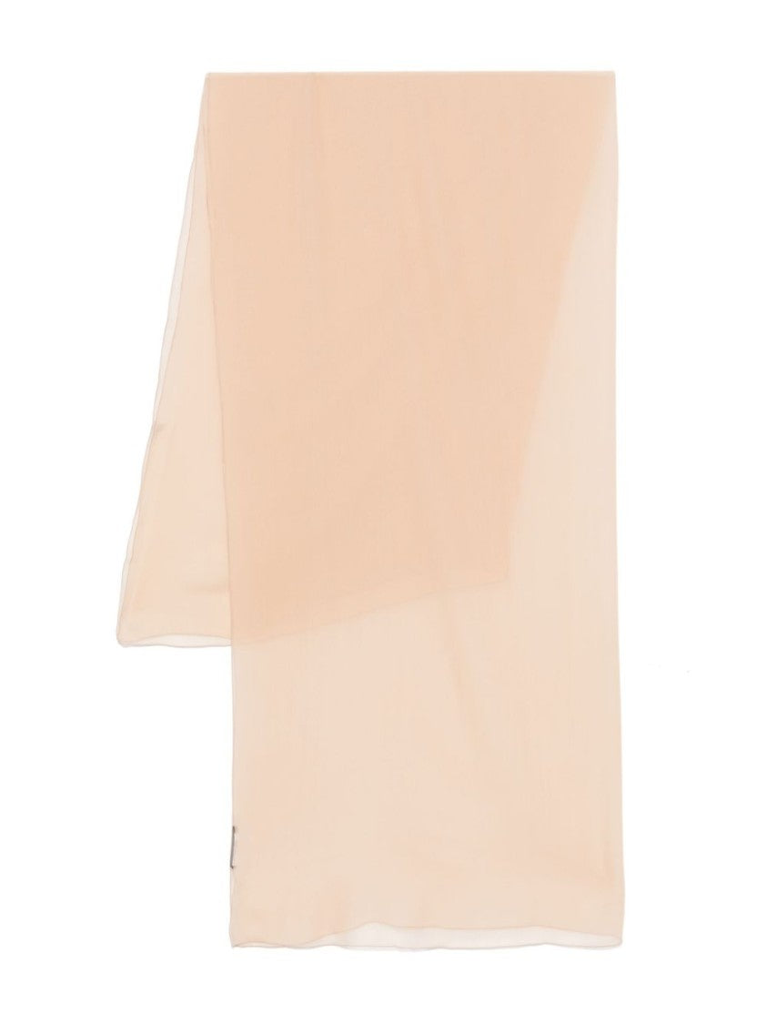 Alberta Ferretti Pink Lightweight Sheer Pink Scarf