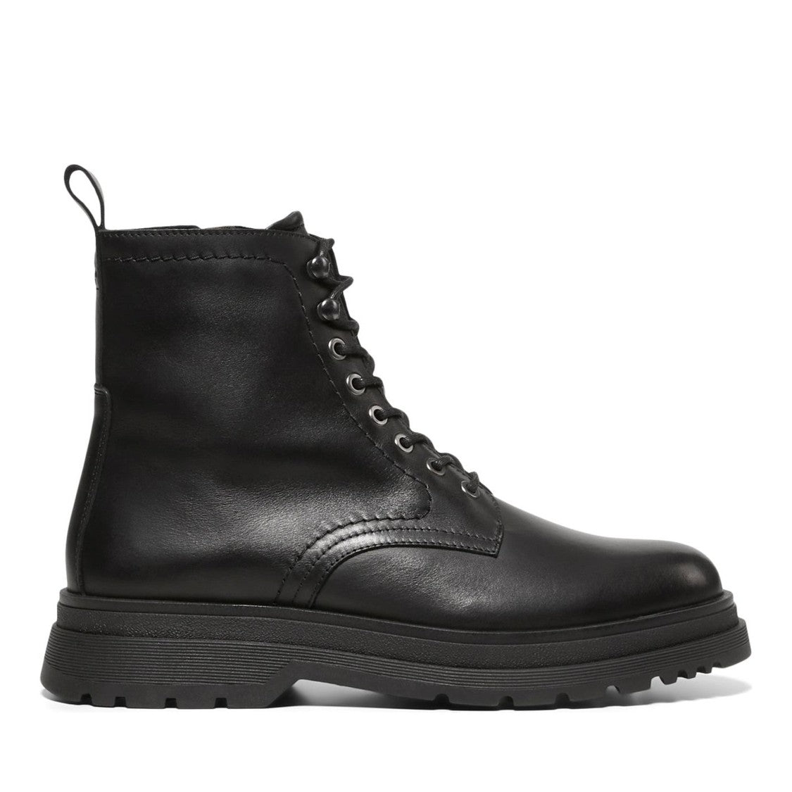 Marc O'polo Black Martin 13A Leather Lace-Up Side Zip Boots