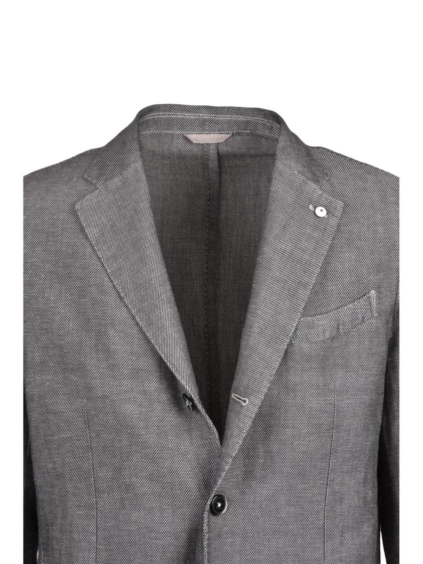 L.B.M. 1911 Linen Cotton Jacket - Grey