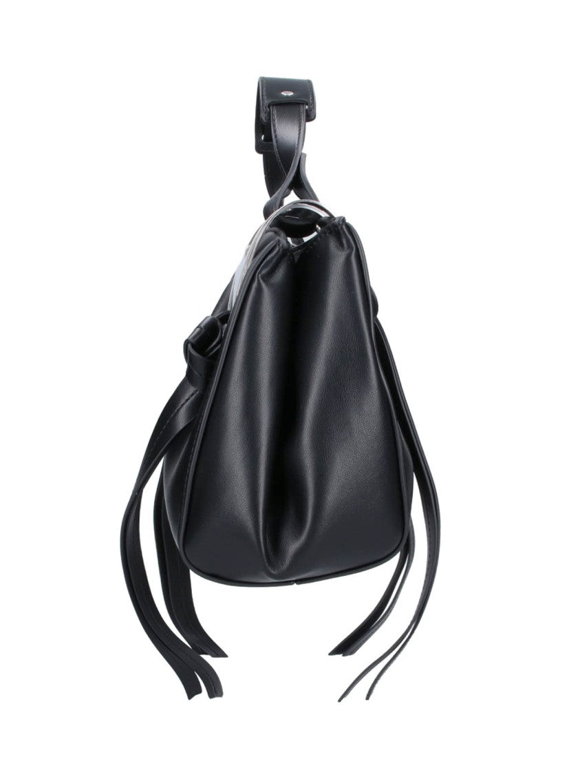 Diesel Black Knot-D Top Handle Faux Handbag