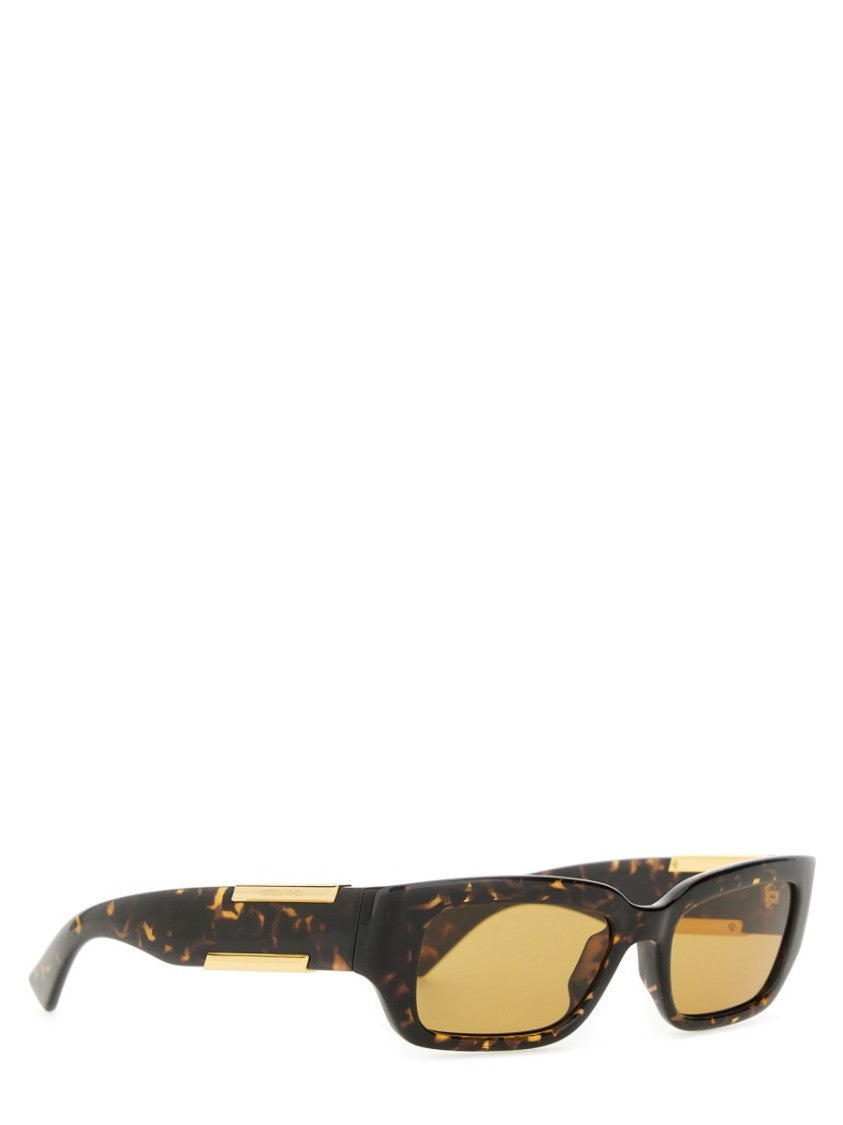 Bottega Veneta Dash Tortoiseshell Rectangular Sunglasses