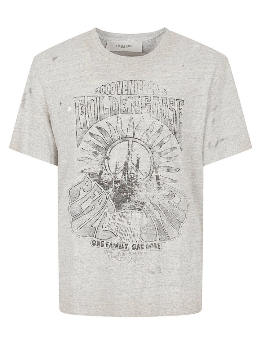 Golden Goose Distressed Cotton Graphic T-Shirt
