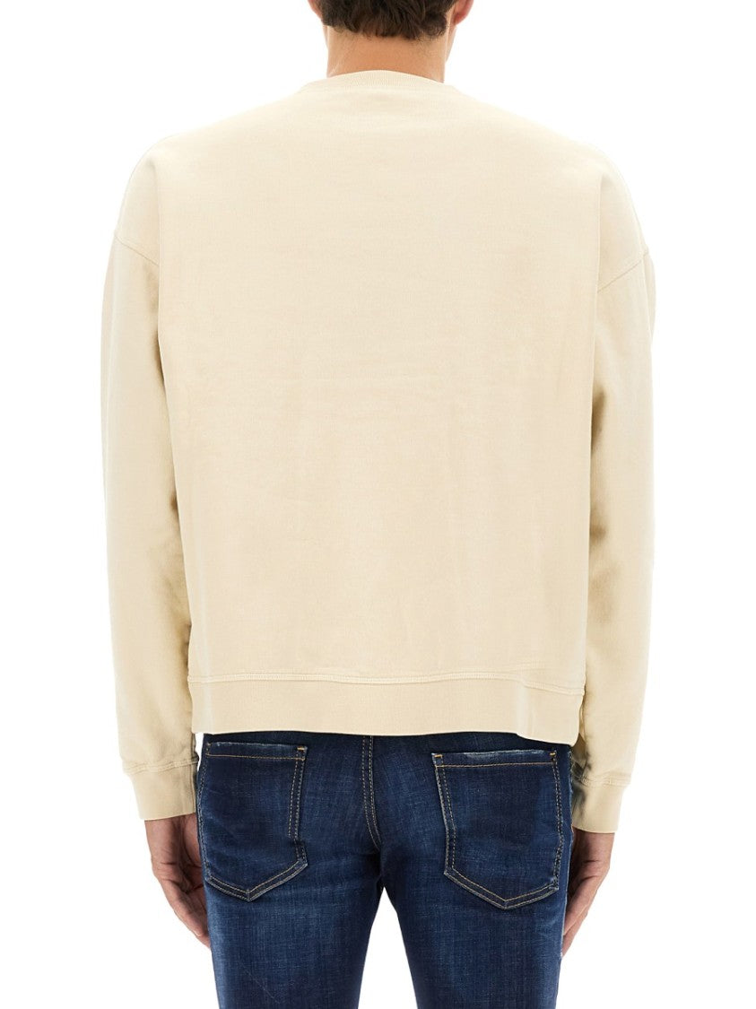 Dsquared2 Relaxed-Fit Cotton Sweatshirt With Curved Logo