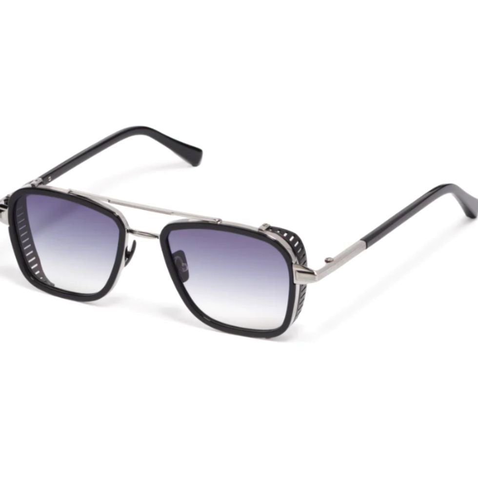 John Dalia Bold Square Frame Sunglasses With Gradient Lenses