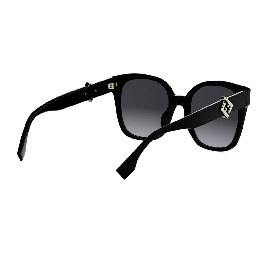 Fendi Black Ff Diamonds Fe40186i Acetate Square Sunglasses