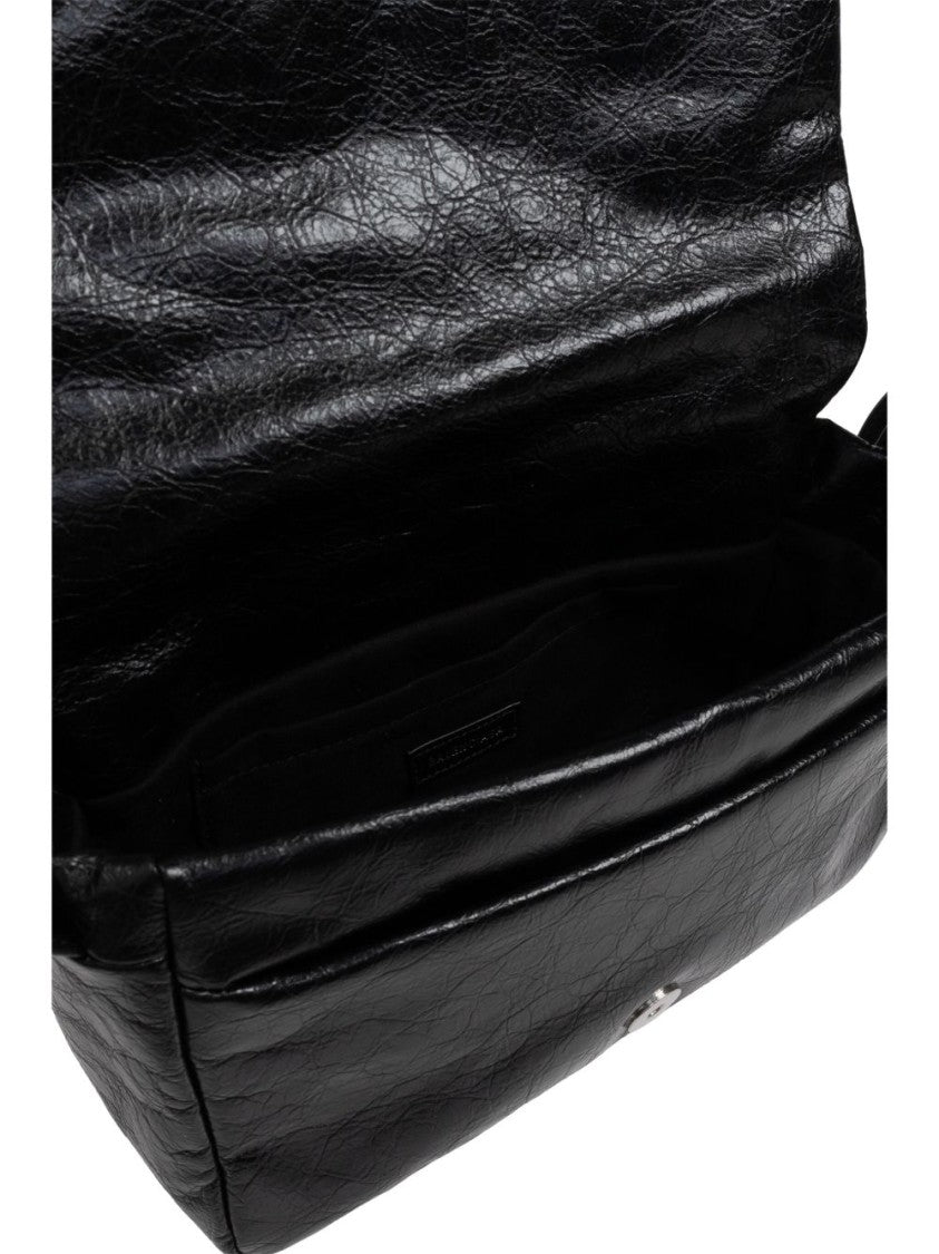Balenciaga Rectangular Shoulder Bag With Metallic Logo Detail