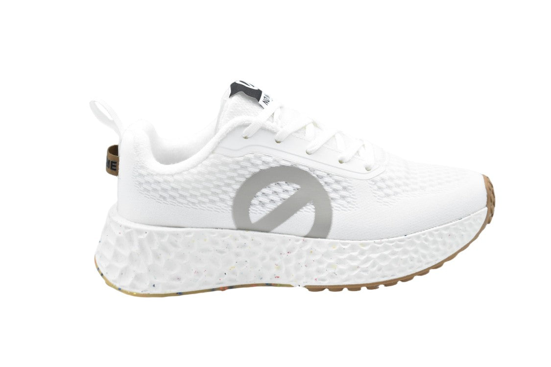 No Name White Grege Suede Fabric Rubber Sneakers