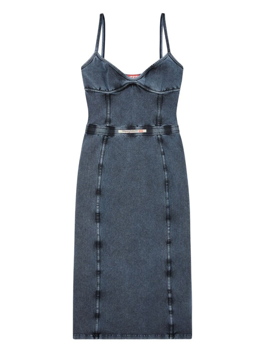Diesel Charcoal Grey Denim Midi Dress