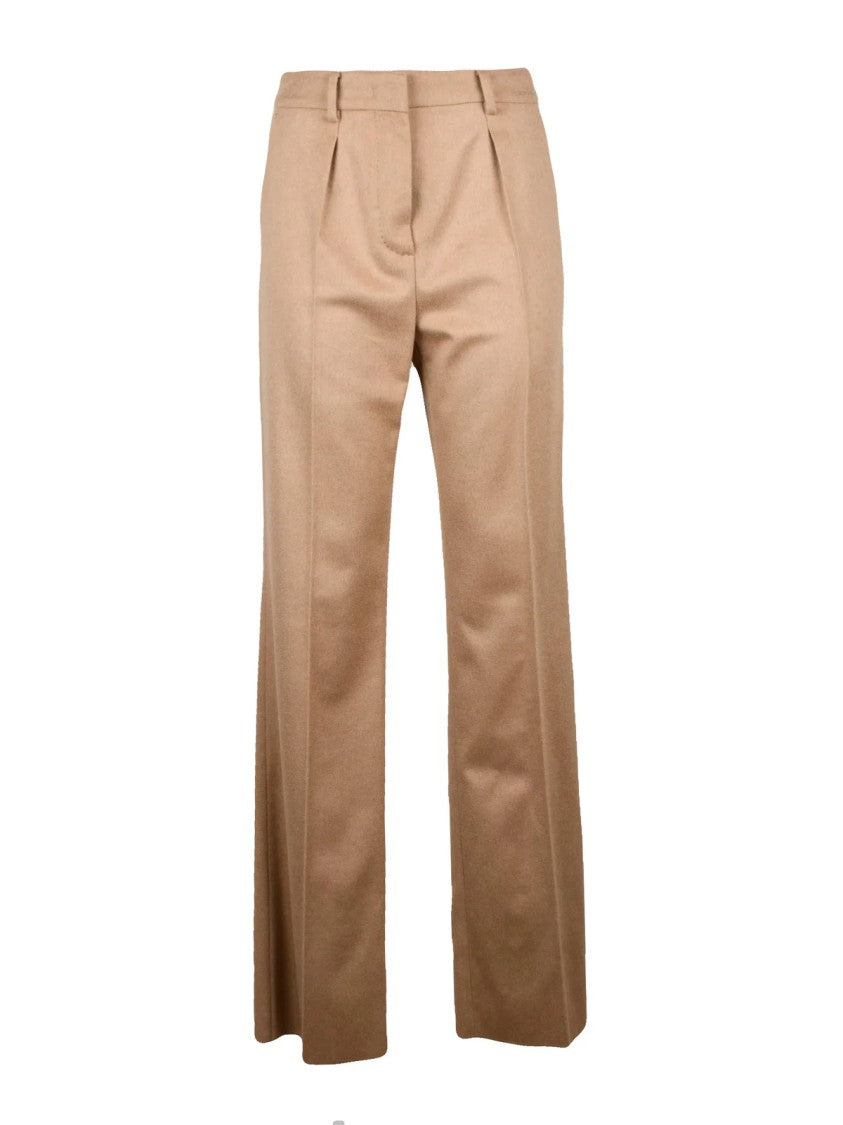 Max Mara Straight-Leg Trousers In Luxurious Camel Fabric