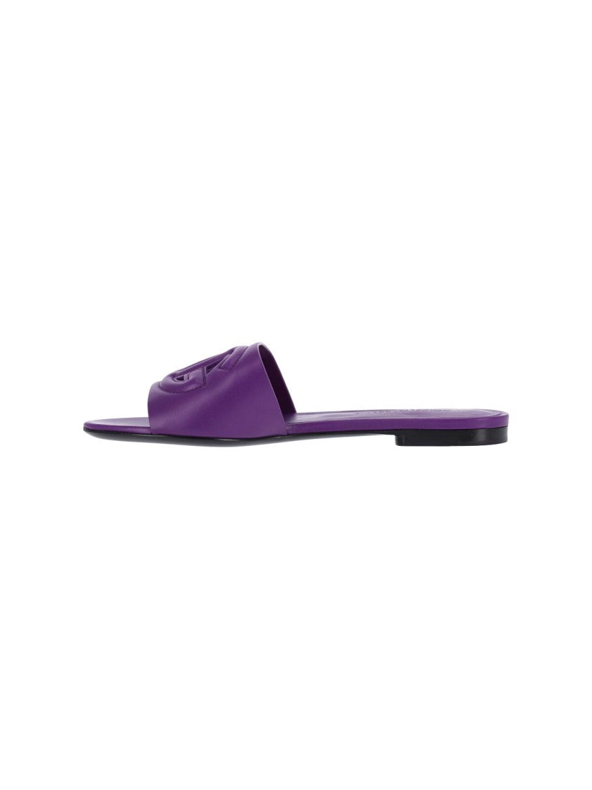 Dolce & Gabbana Minimalist Interlocking Logo Sandals