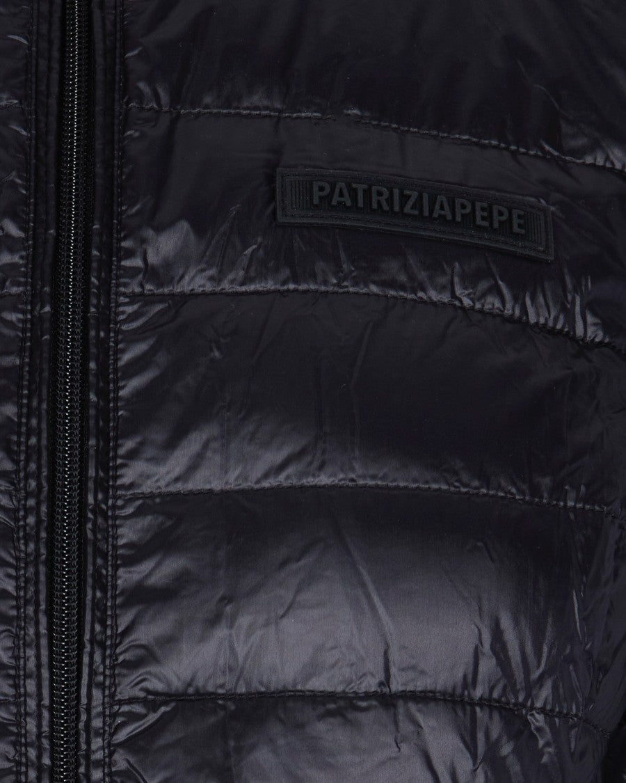Patrizia Pepe Black Nylon Down Jacket