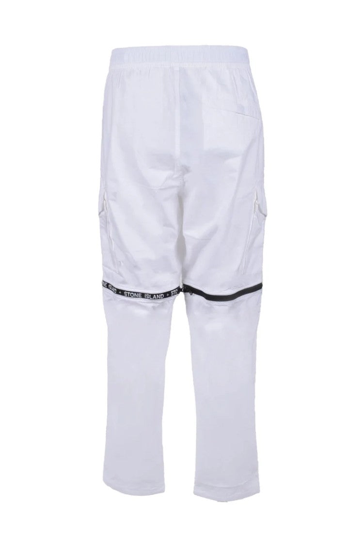 Stone Island Cotton Stretch Cargo Pants - White