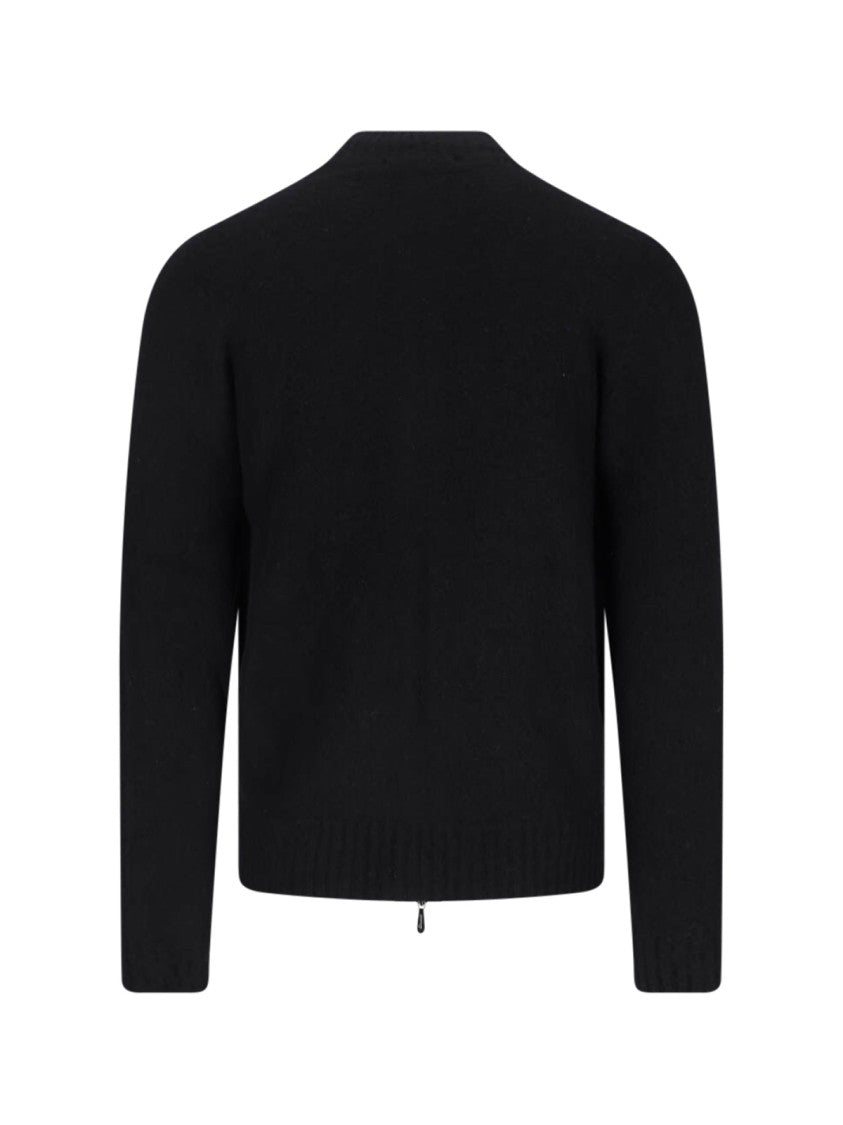 Drumohr Classic Black Sweater With Round Neckline