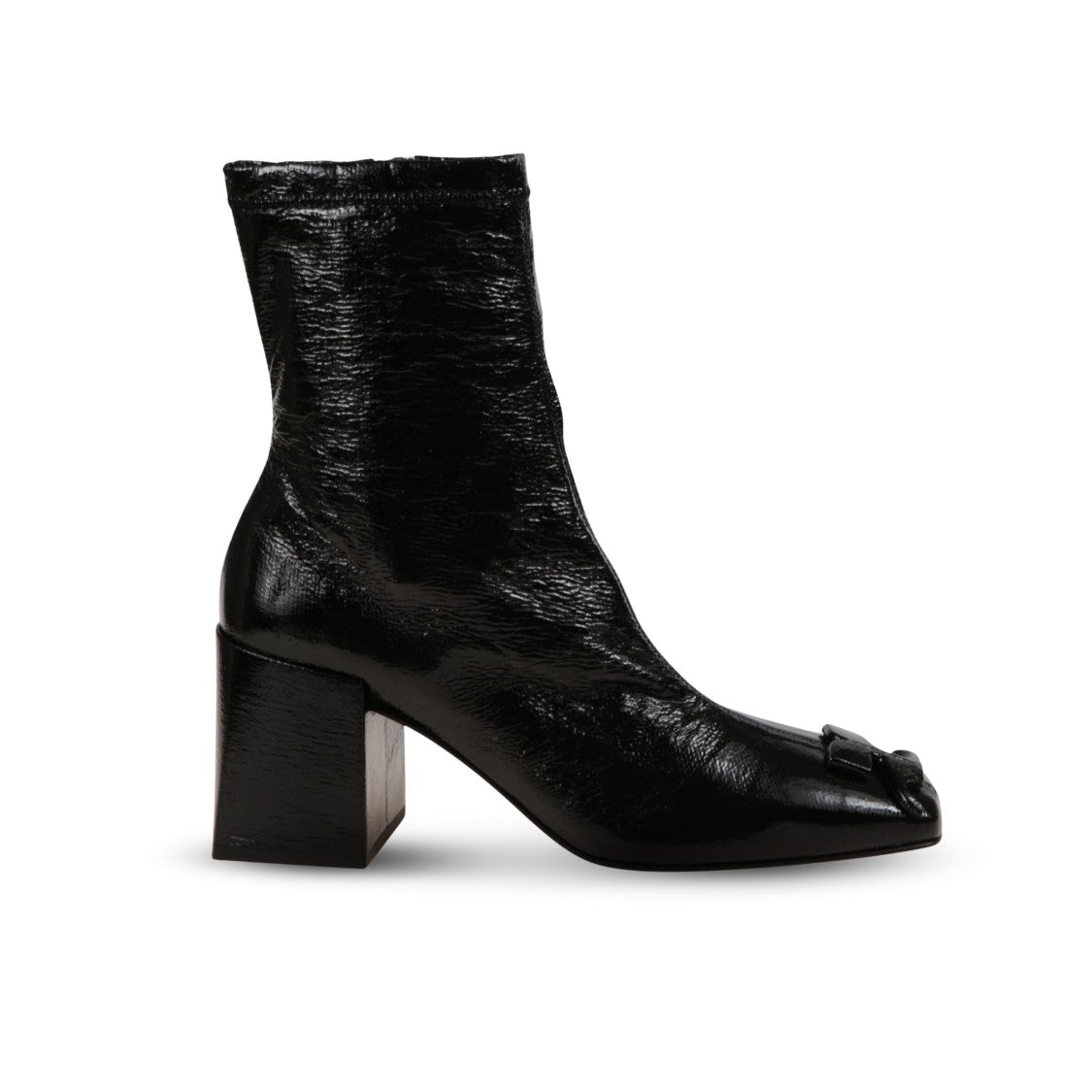 Courrèges Patent Block-Heel Ankle Boots
