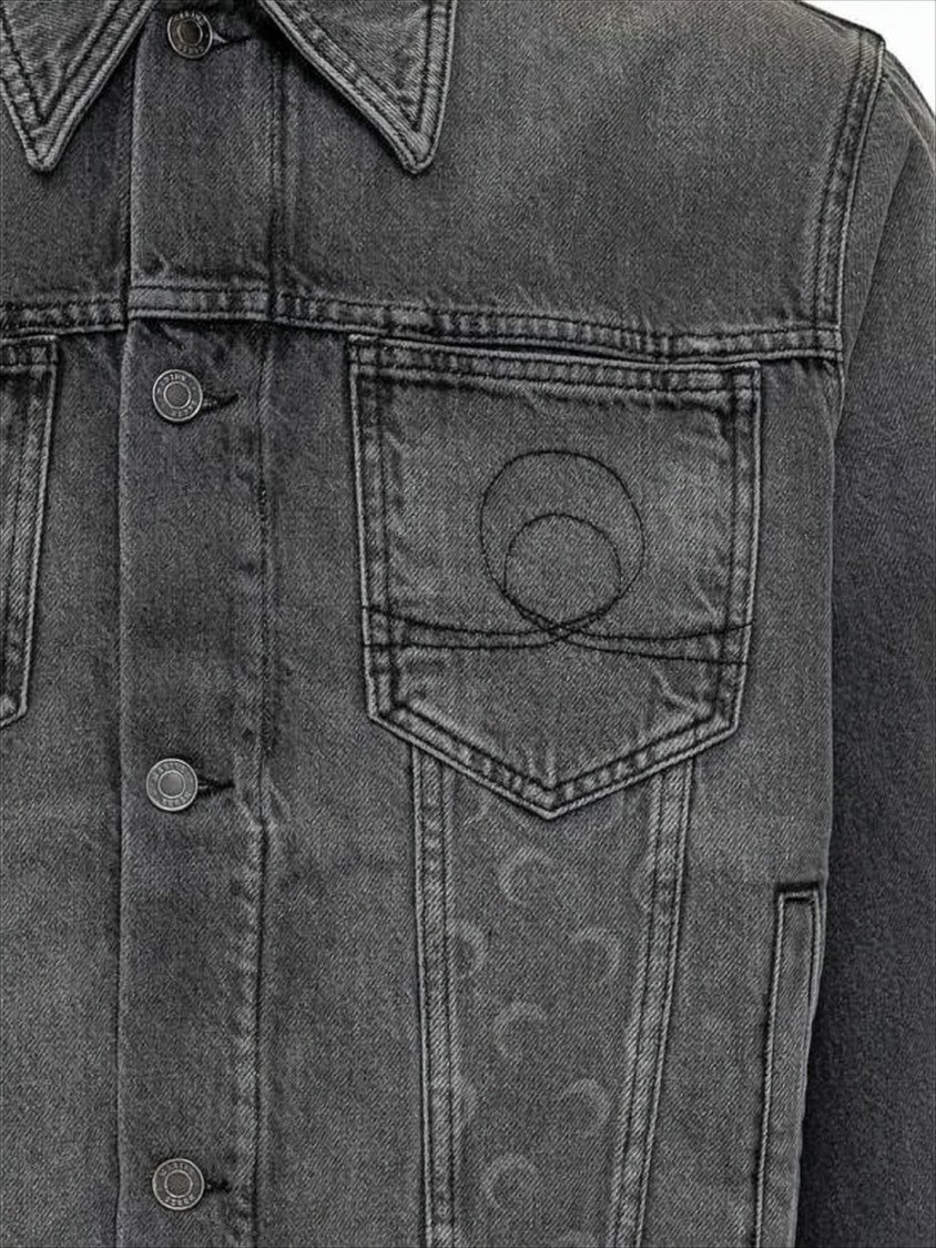 Marine Serre Washed Black Denim Jacket