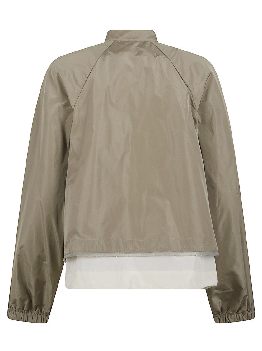 Fabiana Filippi Cropped Jacket With Lightweight Fabric And Stand Collar