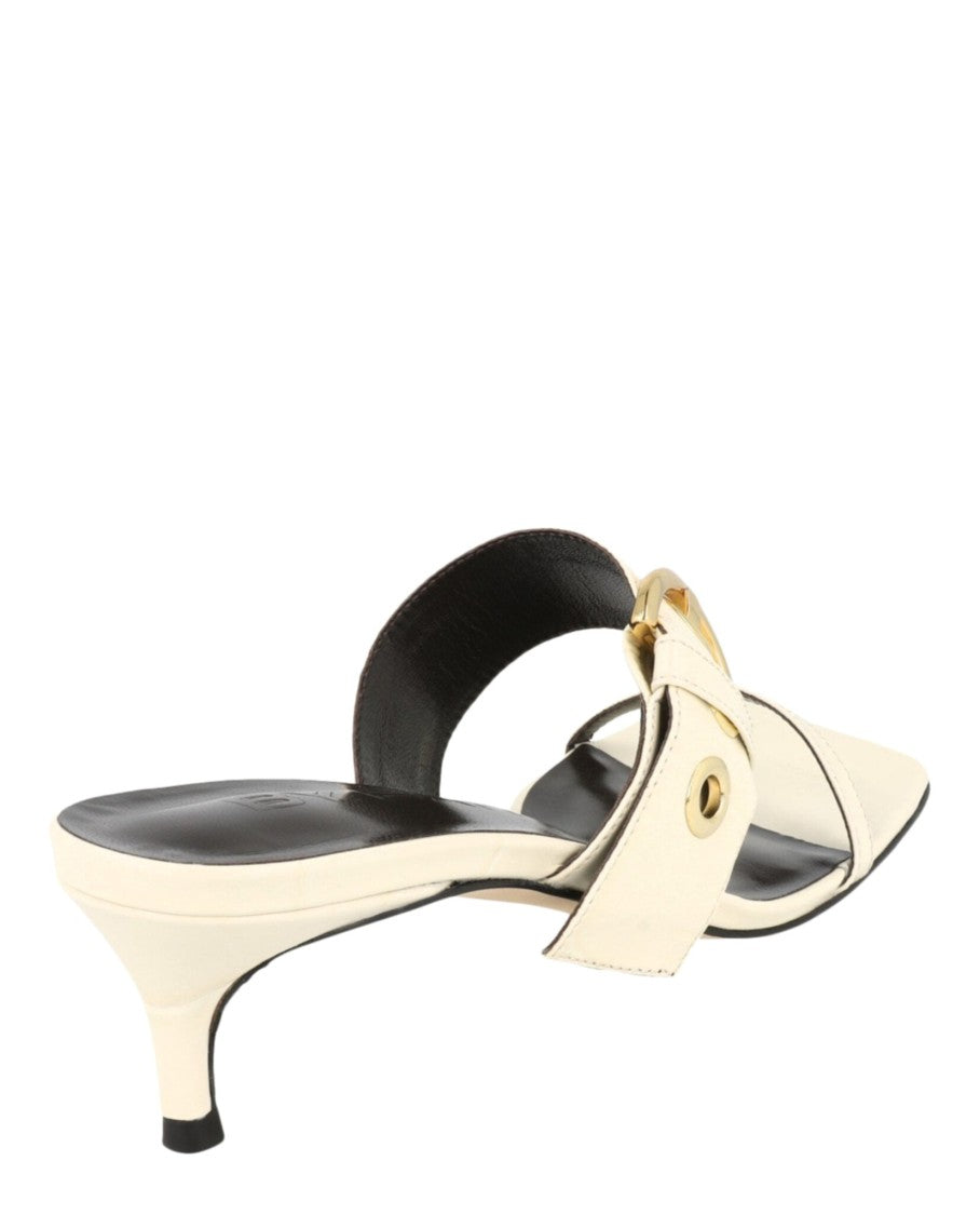 By Far Bettina Croc Embossed Mules